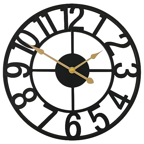 Qukueoy 14 Inch Metal Farmhouse Clock