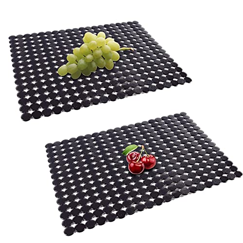2 Pack Kitchen Sink Mat Drain Pad Protector Non-slip Rubber