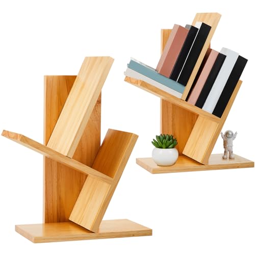 Qunclay 2 Sets Tree Bookshelf