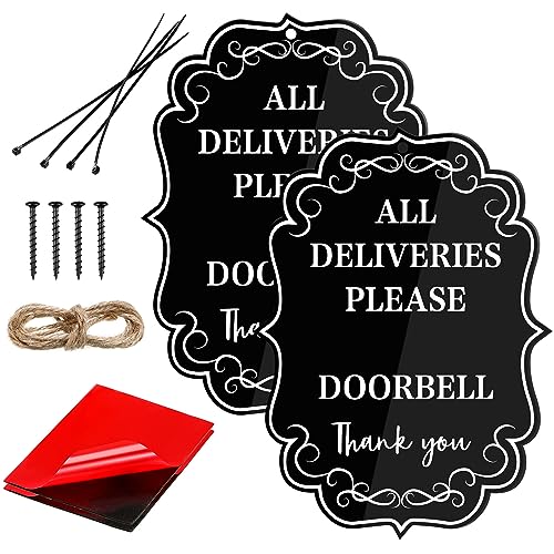 Qunclay Doorbell Instruction Signs