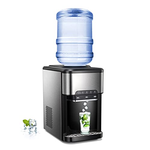 R.W.FLAME 3 in 1 Countertop Water Cooler Dispenser with Ice Maker