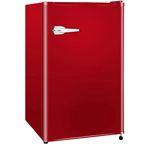 R.W.FLAME Mini Upright Freezer - 2.3 Cu.ft, Red