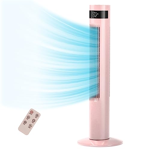 R.W.FLAME Tower Fan with Remote Control, 36" Pink