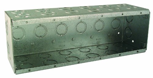 RACO 965 6-Gang Nongangable Masonry Box, Gray