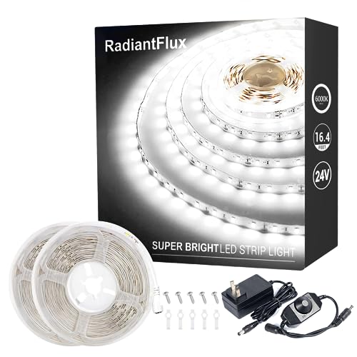RadiantFlux Dimmable LED Strip Lights - Super Bright Indoor Lighting Solution