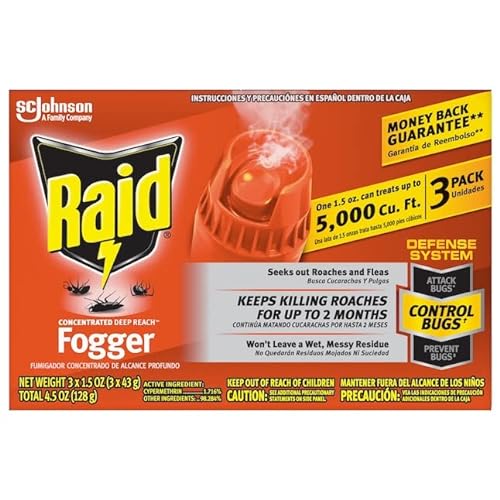 Raid Concentrated Deep Reach Fogger 1.5 Ounce (Pack of 3)