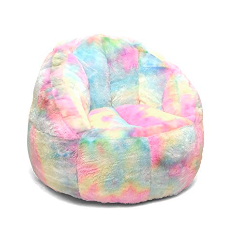 Rainbow Fur Kids Bean Bag Chair