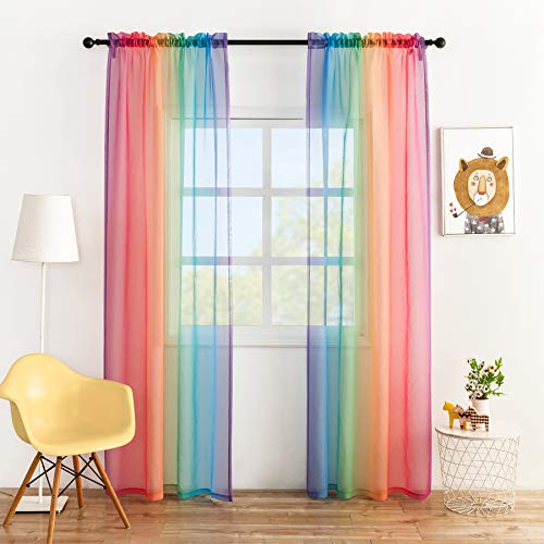 Rainbow Sheer Curtains