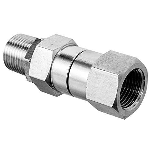 Stainless Steel Pressure Washer Swivel, 3/8 Inch NPT Thread Fittings - 5000 PSI