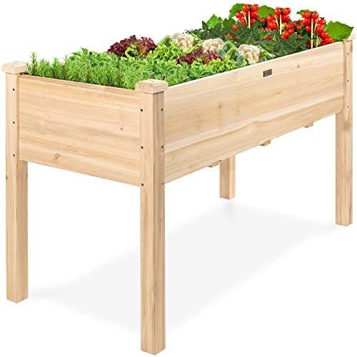 Raised Garden Bed, Elevated Wood Planter Box Stand