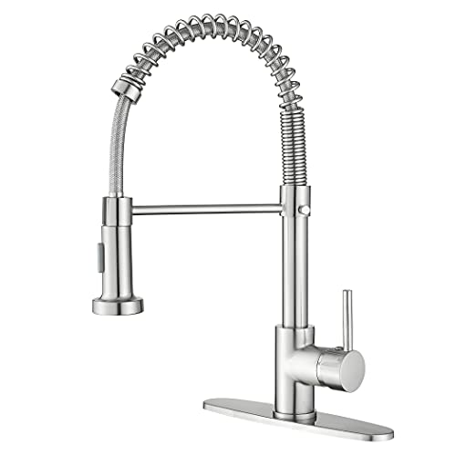Ras Nickel Spring Commercial Kitchen Sink Faucet Solid Brass