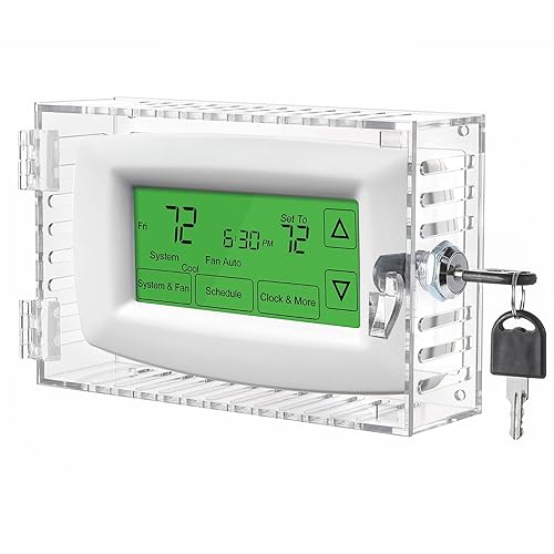Ravct Universal Thermostat Lock Box with Key - Clear Large Cover