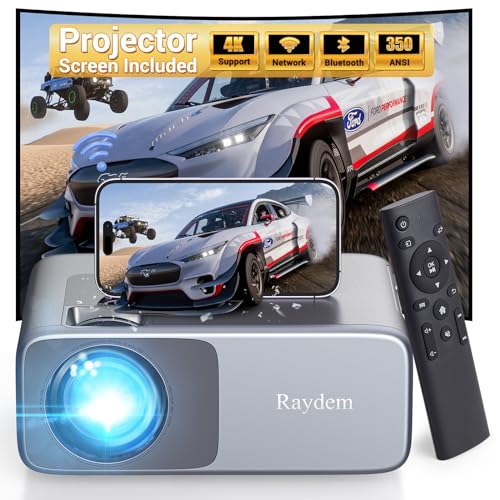 Raydem Projector - Full HD Movie Projector with WiFi and Bluetooth