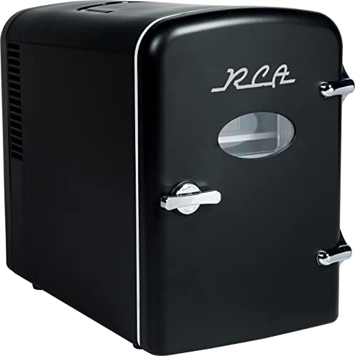 RCA Mini Retro Beverage Refrigerator-Black
