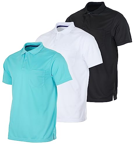 Men's Quick Dry Polo Shirt 3-Pack by Real Essentials