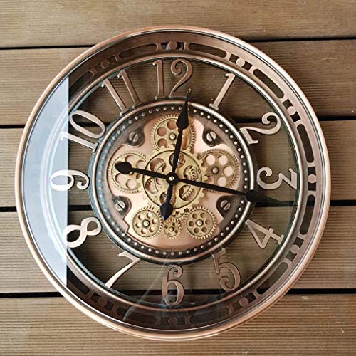 Real Moving Gears Industrial Steampunk Wall Clock