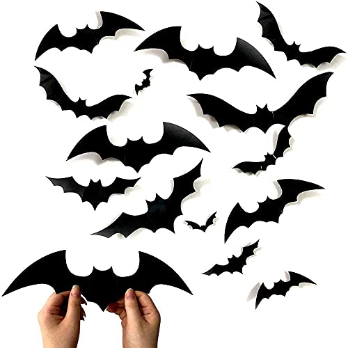 Realistic 3D Bats Wall Decor for Spooky Halloween Vibes