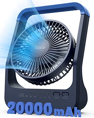 Xasla 20000mAh Rechargeable Battery Operated Camping Fan