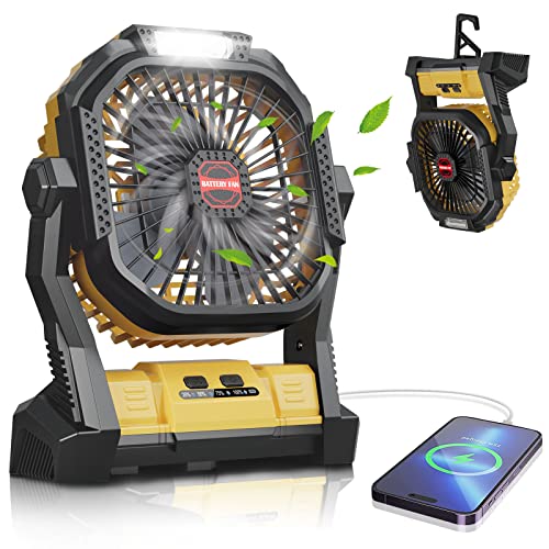 Rechargeable Camping Fan with LED Lantern