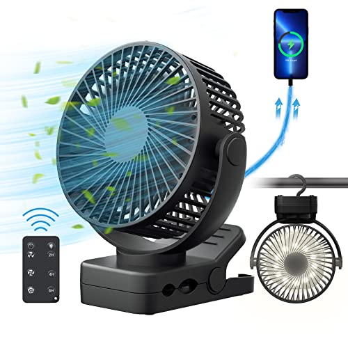 Rechargeable Portable Fan with Remote Control & Timer