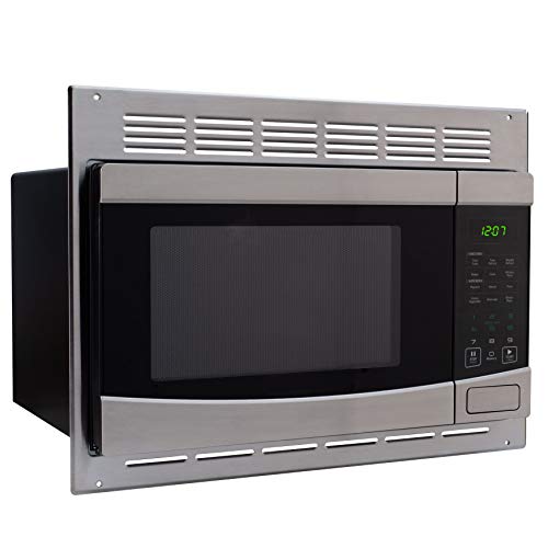 Kenmore Countertop Microwave, 6 Auto-Preset Menus, Child Lock, Defrost &  Express Cooking Features, 900 Watt, .9 Cu Ft, Stainless Steel 