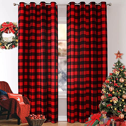 Red Buffalo Check Curtains