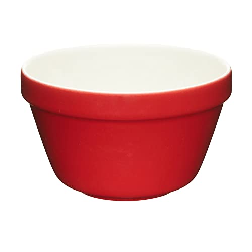Red Ceramic Pudding Bowl