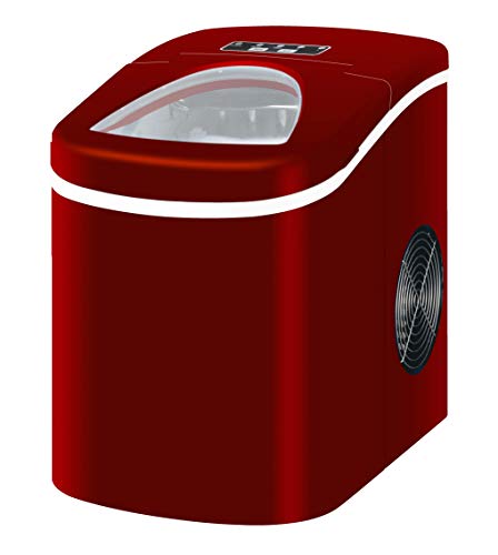 Red Compact Ice Maker