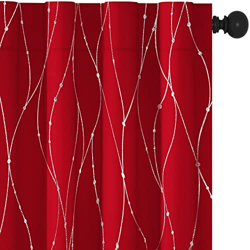 Red Curtains Bersway - Drapes for Living Room