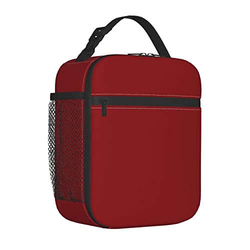 Red Lunch Box Insulated Lunch Bag
