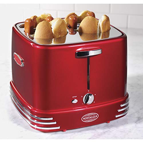 Red Retro 4-Slot Hot Dog Toaster