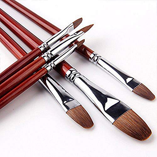 Red Sable Long Handle Paint Brush Set