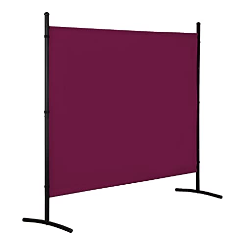 Red Single Panel Room Divider - Privacy Screen for Home and Office