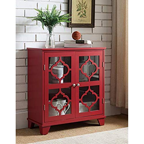 Red Wood Door Console Table