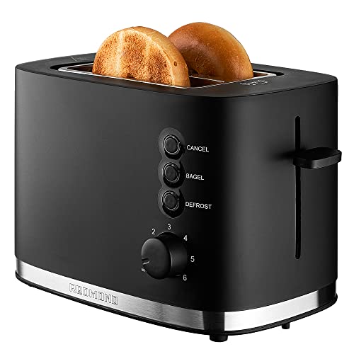 REDMOND 2-Slice Black Toaster with Multiple Functions and Browning Settings