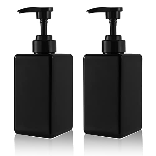Refillable Hand Soap Dispenser - 2 Pack Black