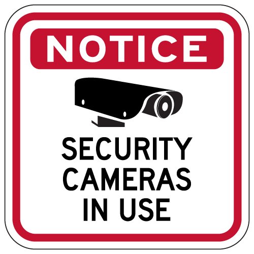 Reflective Warning Security Cameras in Use Sign - Durable and Highly Visible