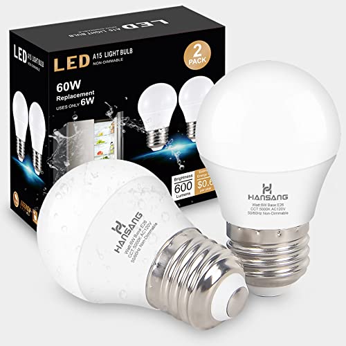 Refrigerator Light Bulb, 60W Equivalent, 5000K Daylight