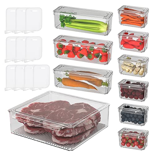 Refrigerator Organizer Bins - Stackable Fridge Storage Bins