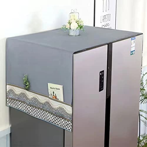 Refrigerator & Washing Machine Top Cover with Storage Pockets