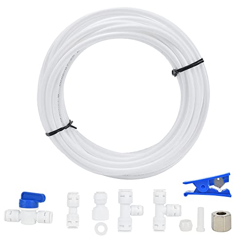 Refrigerator Water Line Kit with 1/4" OD 39.4ft Water Line