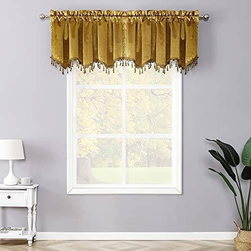 Regal Home Collections Velvet Valance - Gold