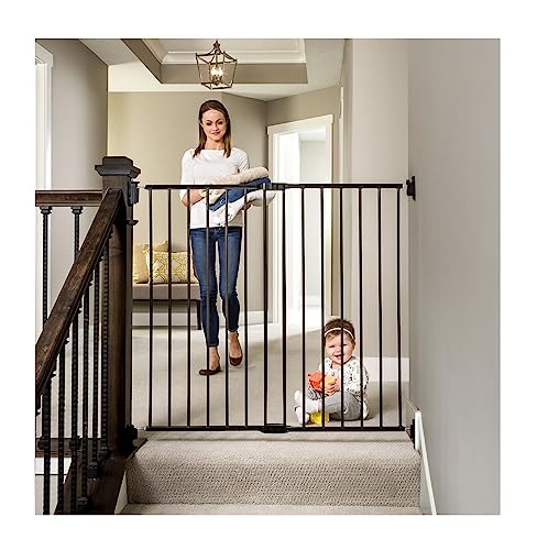 Regalo Extra Tall 2-in-1 Baby Gate, Black 1 Count