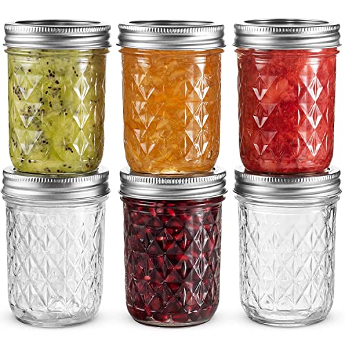 SEWANTA Wide Mouth Mason Jars 16 oz [7 Pack] With mason jar lids and Bands,  mason jars 16 oz - For Canning, Fermenting, Pickling - Jar Décor 