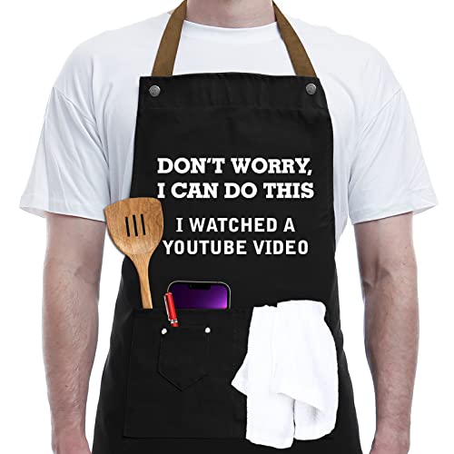 REHAVE BBQ Cooking Chef Apron - Funny and Practical Gift for Cooking Enthusiasts