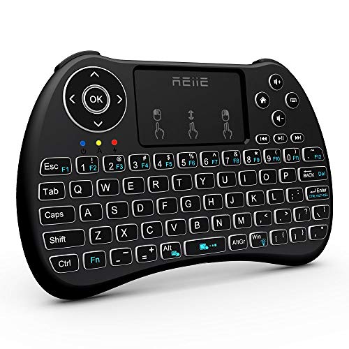 REIIE H9+ Backlit Mini Wireless Keyboard with Touchpad