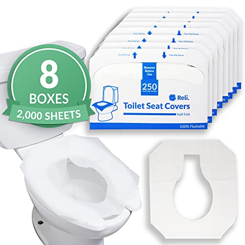 Reli. Toilet Seat Covers (2000 Pcs) | Disposable Paper Liners