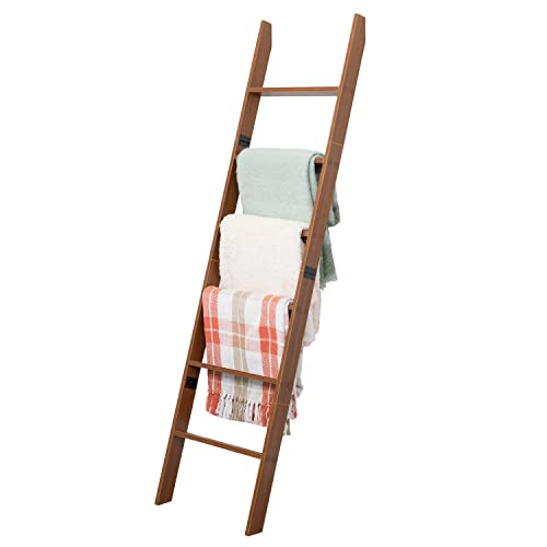 6-Tier Rustic Blanket Ladder for Living Room and Bedroom