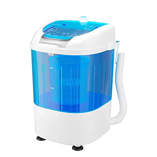 Gecheer 8L Portable with Foldable Spin Dryer with Drain Basket Drain Hose  for Travel Housing 