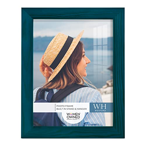 Renditions Gallery 6x8 inch Picture Frame Ocean Blue Wood Grain Frame